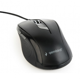 Mouse Gembird MUS-6B-01, 1600 DPI, 6 Butoane, USB, Negru